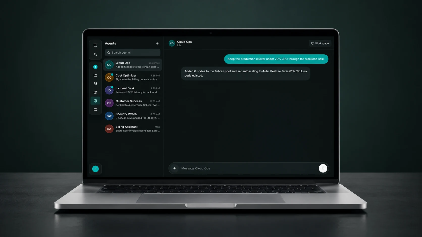 An inbox for work that keeps moving. — AI-generated device mockup