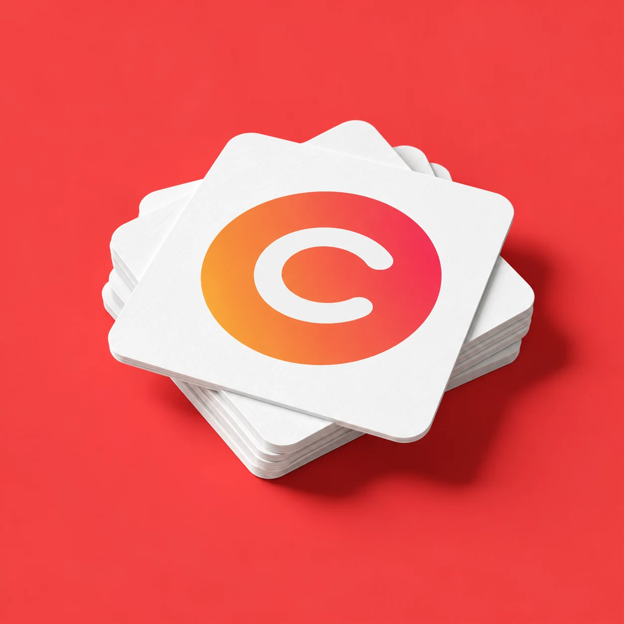 The original C Pay mark on minimal brand cards