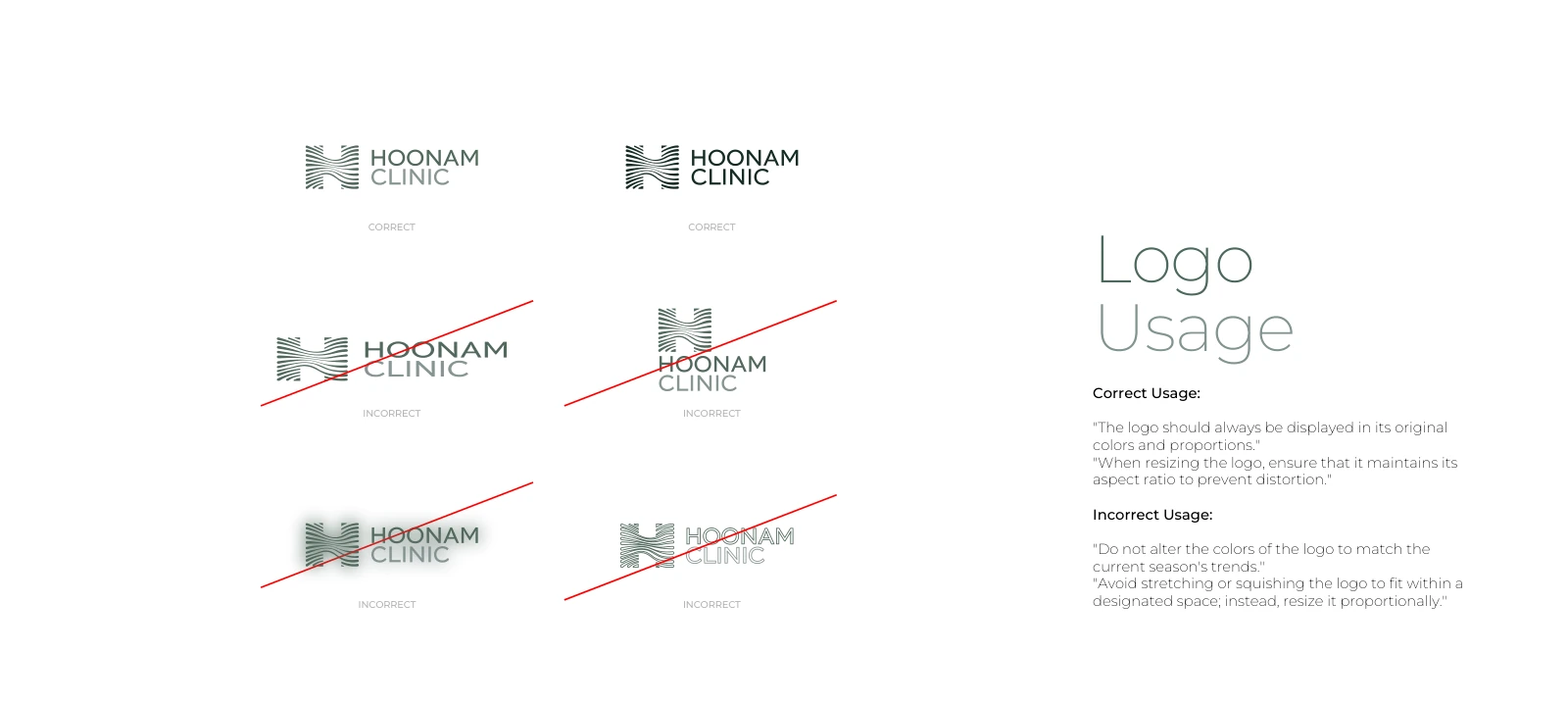 Correct logo proportions and usage