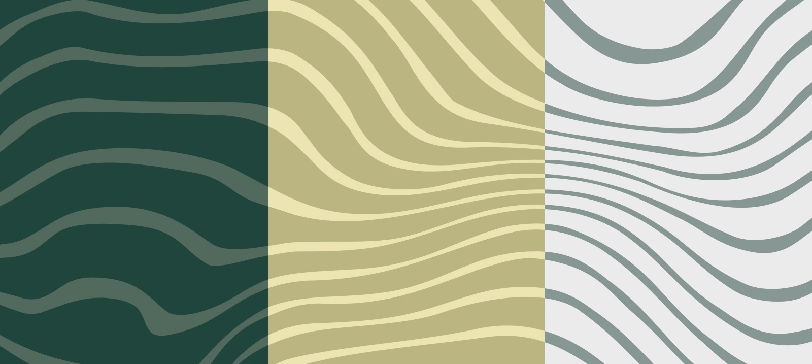 Original Hoonam flowing supergraphics in three palette combinations
