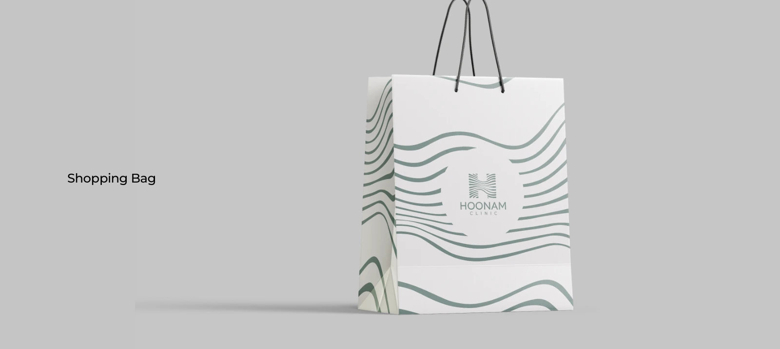 Original shopping bag with flowing graphics