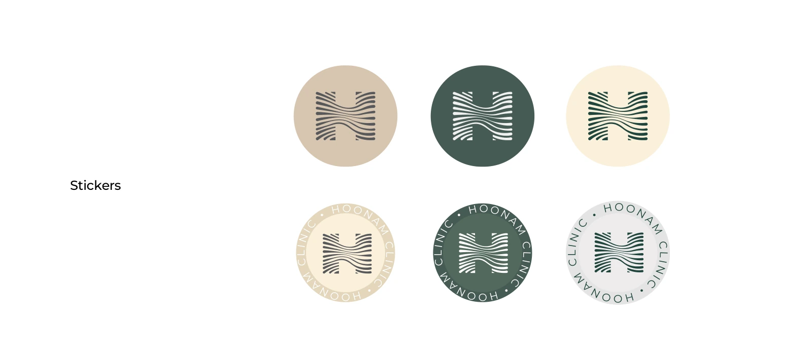Original circular brand stickers