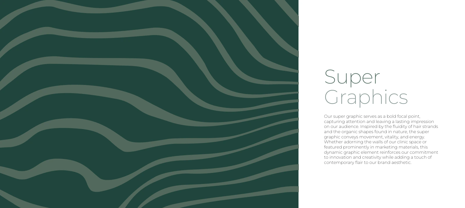 Organic flowing supergraphic