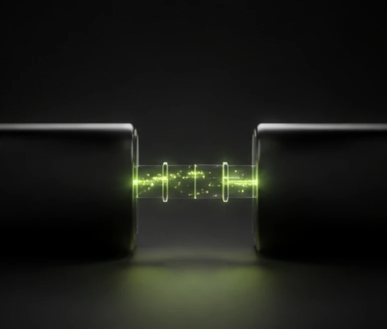 A transparent chain connecting financial rails